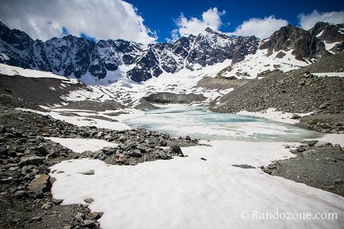 Lac du Glacier d'Arsine depuis le Casset Lac du Glacier d'Arsine depuis le Casset