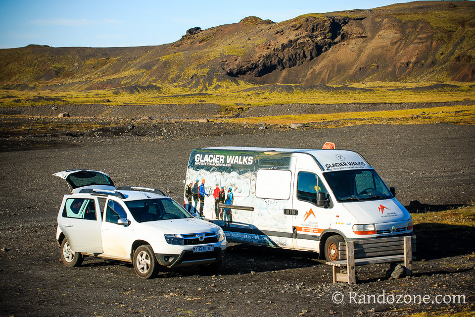 Au parking Sólheimajökull Parking Sólheimajökull