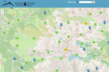 La carte Randozone La carte Randozone