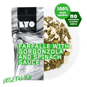 Test Lyo Food Farfalle sauce au Gorgonzola et aux �pinards