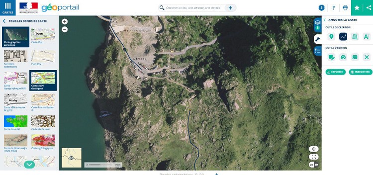 La trace gps sur photo aérienne La trace gps sur photo aérienne