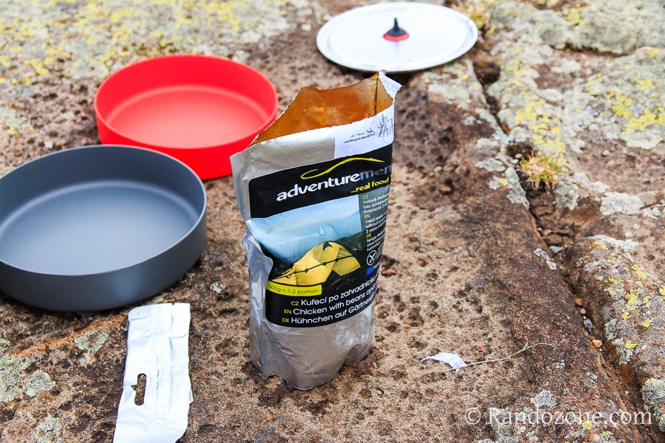 Test de plats lyophilis&eacute;s et pr&eacute;par&eacute;s pour la rando