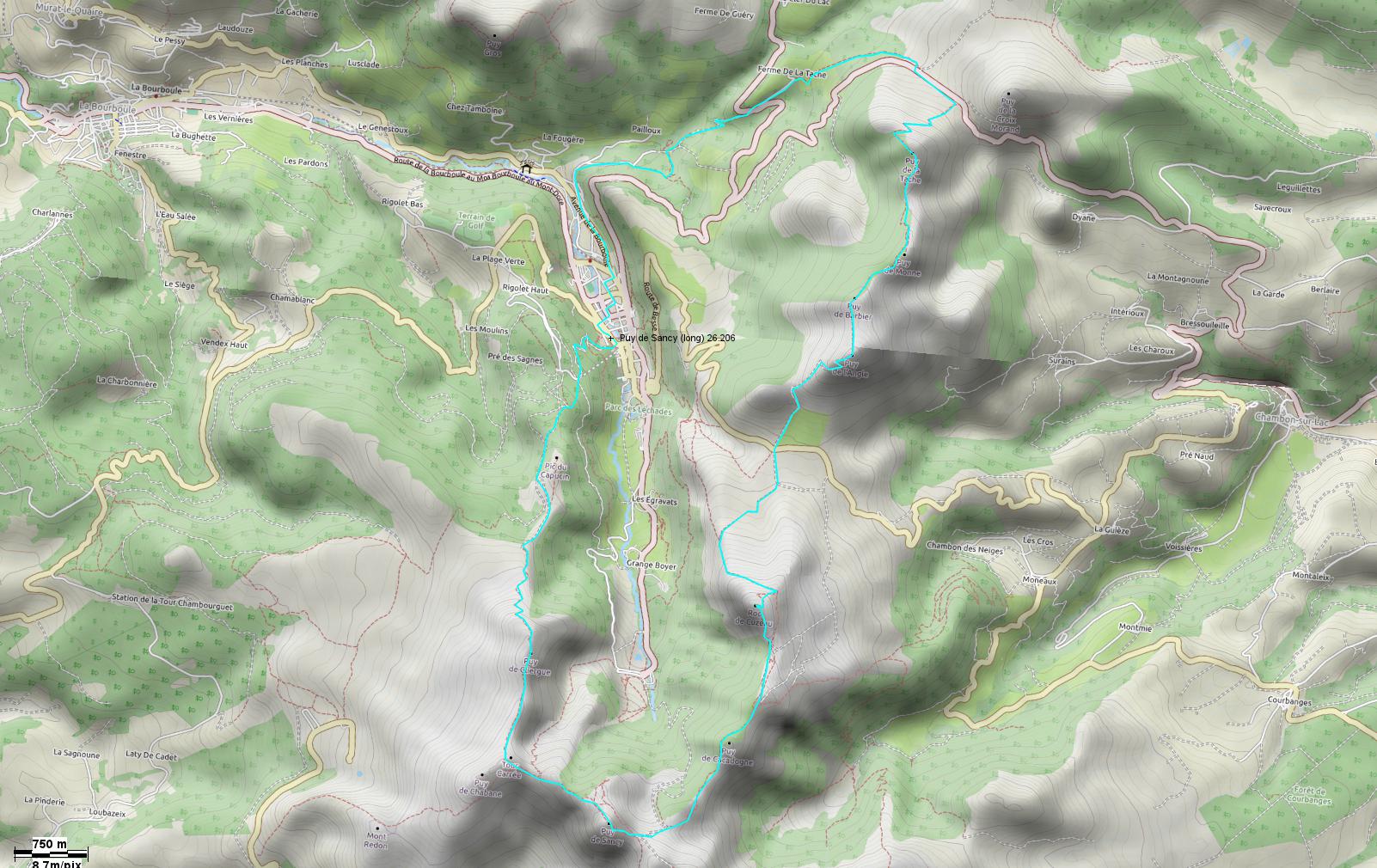 Tracé gps sur un fond de carte IGN