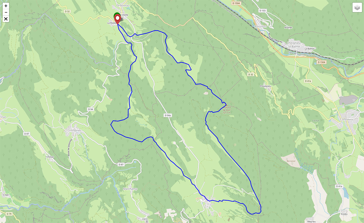 Itinéraire au format gpx Trace gps sur randozone