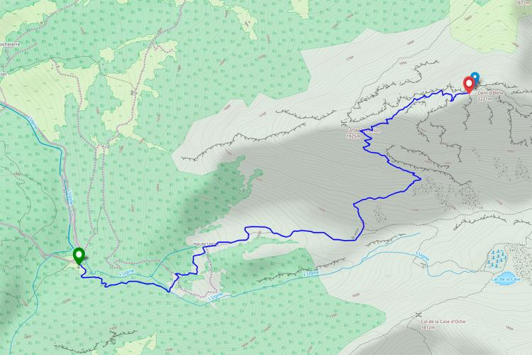 Lien topo Dent d'Oche depuis la Fétuière Dent d'Oche depuis la Fétuière