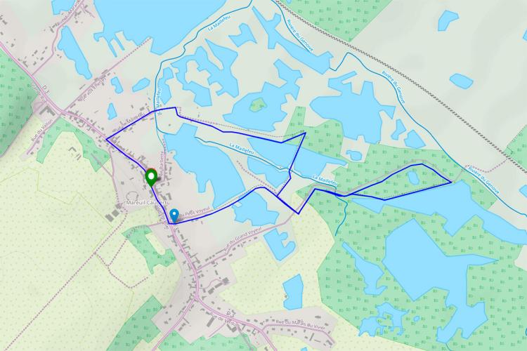 Les étangs et marais de Mareuil-Caubert Itinéraire de randonnée Les étangs et marais de Mareuil-Caubert