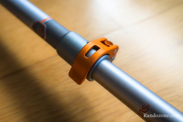 Clip fermé sur bâton de randonnée Clip fermé sur bâton de randonnée