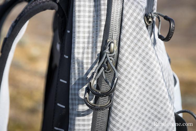 Sac à dos Osprey Tempest Pro 20 : détail des zips Sac à dos Osprey Tempest Pro 20 : détail des zips