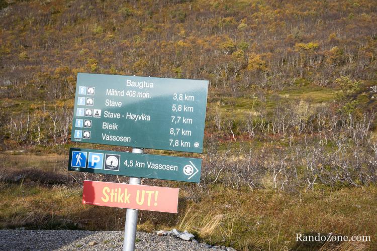 Départ de la randonnée de Matind à Baugtua Départ de la randonnée de Matind à Baugtua