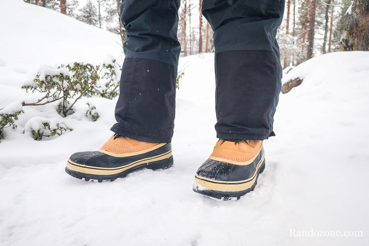 Bottes de neige Sorel Caribou pour homme lors d'une randonnée en Laponie Bottes de neige Sorel Caribou pour homme lors d'une randonnée en Laponie