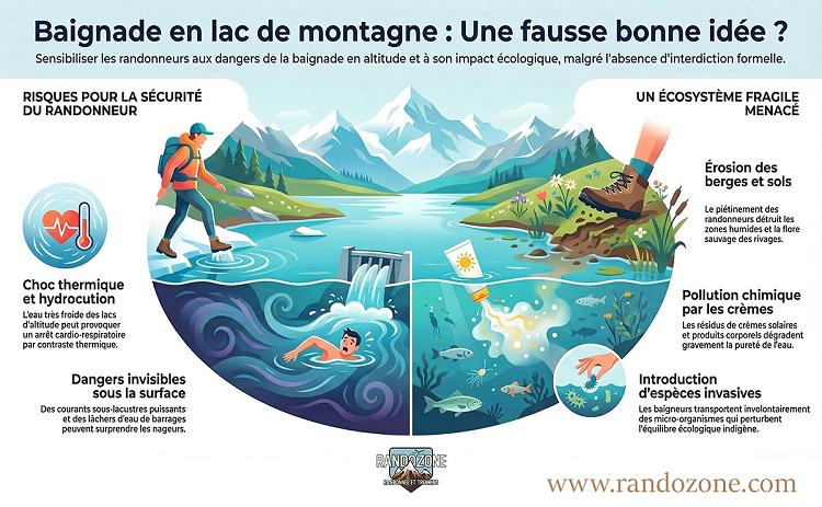 Baignade dans les lacs de montagne : on vous explique pourquoi c'est une mauvaise idée Baignade dans les lacs de montagne : on vous explique pourquoi c'est une mauvaise idée