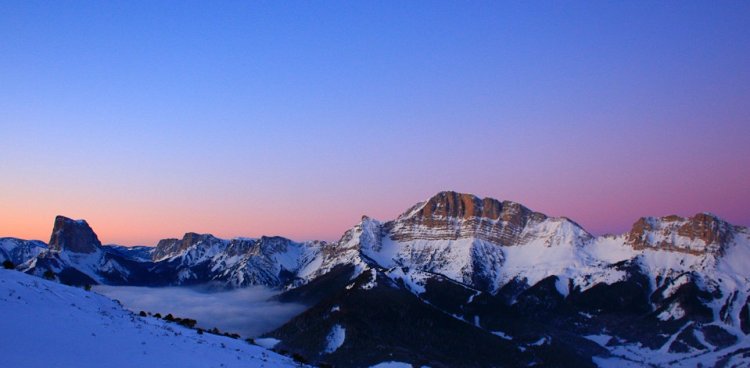Vue sur les crêtes du vercors