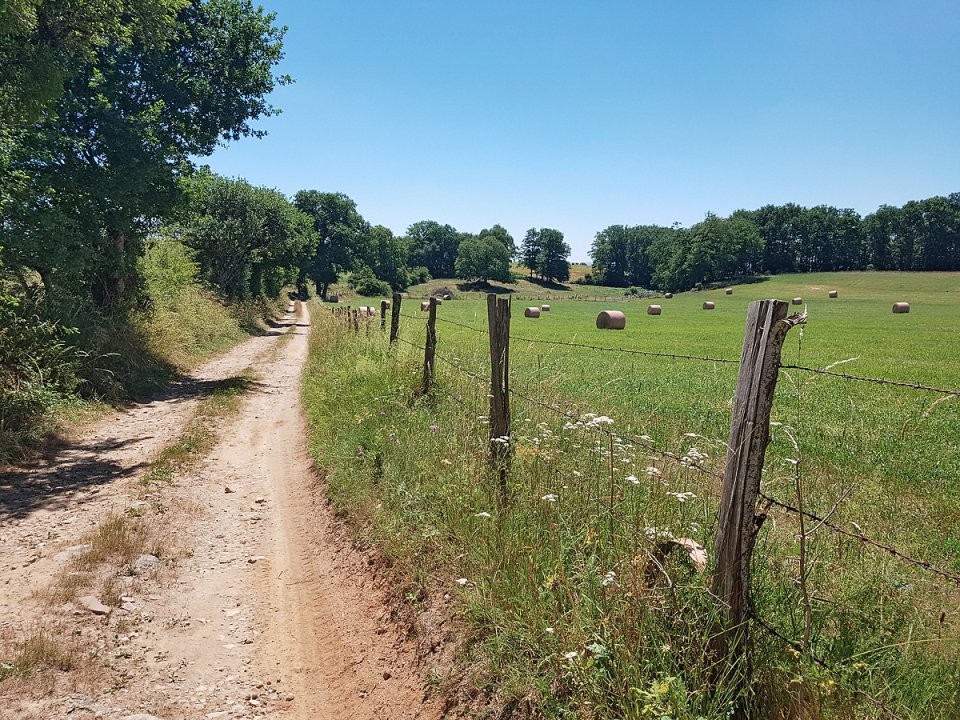 Le chemin que l'on emprunte longe les près Le chemin que l'on emprunte longe les près