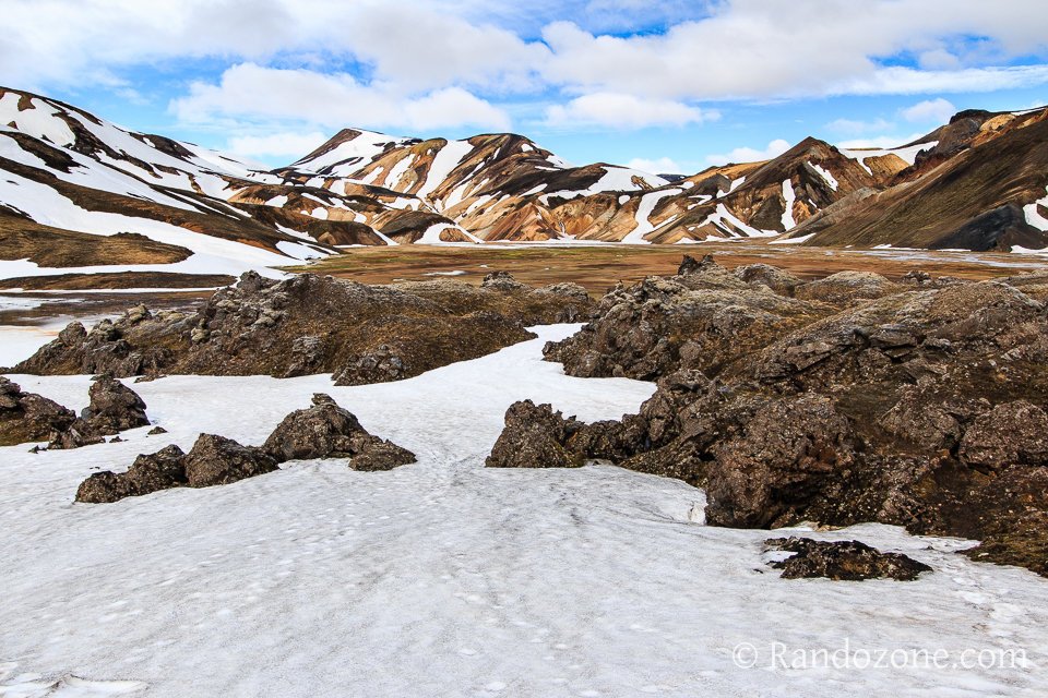 Paysage d'Islande sur le Laugavegur Trek du Laugavegur